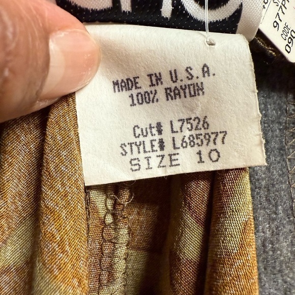 Vintage Women’s Green Brown Animal Print Apparel Giraffe Print Skirt Size 10 - Picture 6 of 7